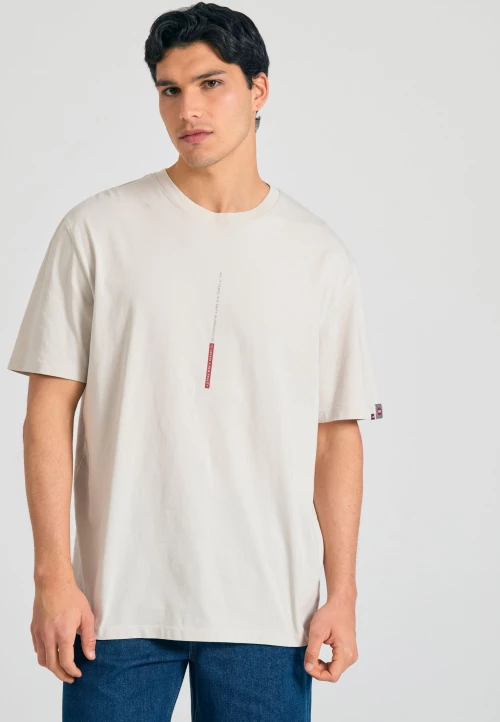 Relaxed fit t-shirt με photographic τύπωμα - MIST - FBM011-302-04