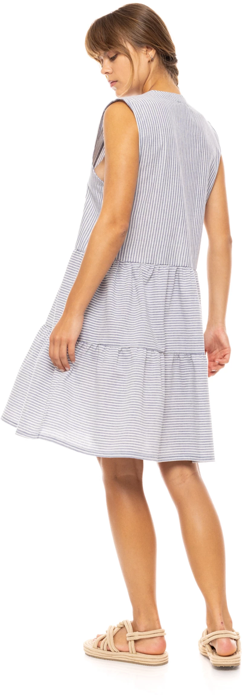 Γυναικείο BEACHWEAR - Pink Label - DENIM STRIPE - Viscose - Αμάνικο