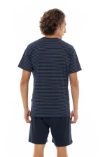 Ανδρική Καλοκαιρινή Πυτζάμα Ulisse - Stripe - V-NECK - Κοντό μανίκι - Cotton