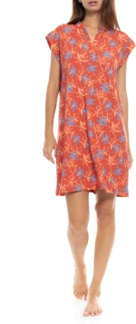 Γυναικείο Νυχτικό Pink Label - BLOOMING FLOWER - Viscose - Κοντό Μανίκι