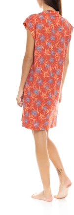 Γυναικείο Νυχτικό Pink Label - BLOOMING FLOWER - Viscose - Κοντό Μανίκι