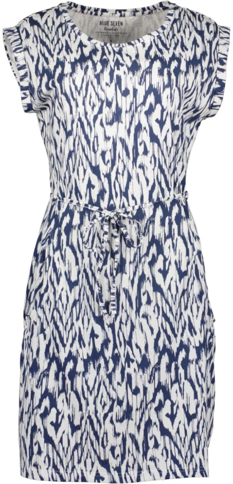 BLUE SEVEN Γυναικείο μπλέ animal print φόρεμα 151186-575