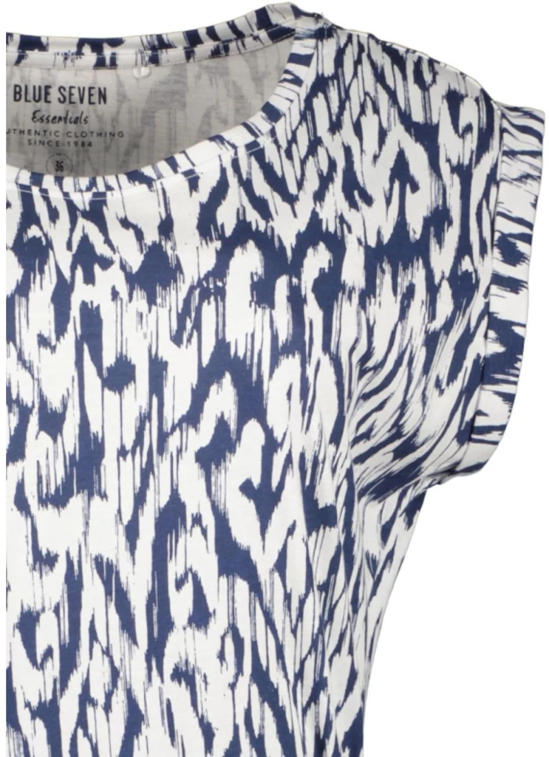 BLUE SEVEN Γυναικείο μπλέ animal print φόρεμα 151186-575