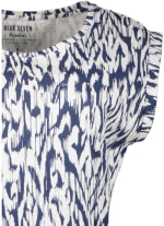 BLUE SEVEN Γυναικείο μπλέ animal print φόρεμα 151186-575