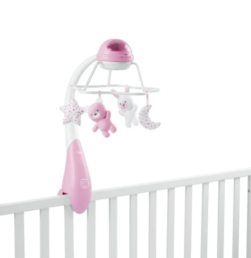 Chicco Παιχνίδι Κούνιας-Προβολέας Rainbow ΡΟΖ 0M+ Y01-11041-10
