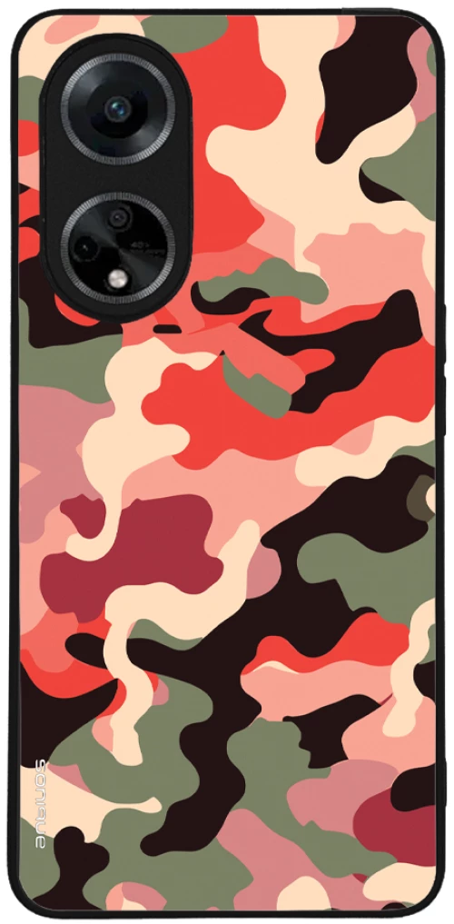 Θήκη Sonique Camouflage Army Series για Oppo A98 5G Κόκκινο