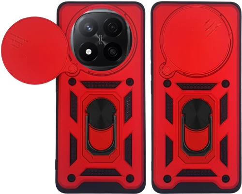 Θήκη Ring Armor CamPro Sonique για Xiaomi Redmi Note 14 Pro Plus 5G Κόκκινο