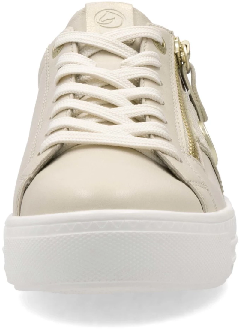 Remonte D0919-60 Ανατομικό Δερμάτινο Sneaker Μπεζ