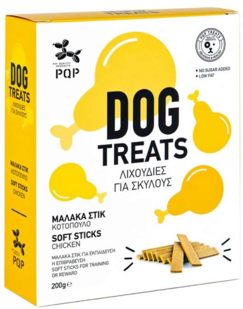 PQP Λιχουδιές Σκύλου Μαλακά Sticks Κοτόπουλο 200gr