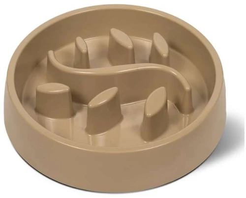 Glee Μπολ Φαγητού Μελαμίνης Slow Feeder – Greedy Branch Γκρι 600ml