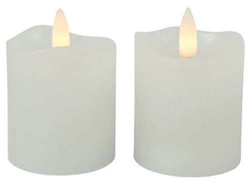 Κερί κορμός με LED λευκό Φ5Χ7,5 σ/2