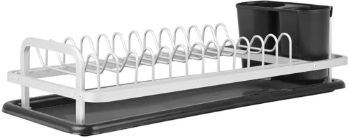 ESTIA ΠΙΑΤΟΘΗΚΗ ΑΛΟΥΜΙΝΙΟΥ 40x19x12cm ΜΕ ΜΑΥΡΟ ΔΙΣΚΟ