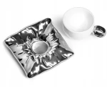 Royal Κούπα με Κεραμικό Πιατάκι Μαξιλαριού 250ml- White OEM