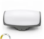 Adeleq Απλίκα LED Αλουμινίου Ορθογώνια Οβάλ 12W CCT ΙΡ54 Γκρι 3-8126