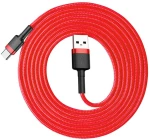 Baseus 2m 2A Max USB σε USB-C / Type-C καλώδιο φόρτισης συγχρονισμού δεδομένων (κόκκινο+κόκκινο) (Baseus)