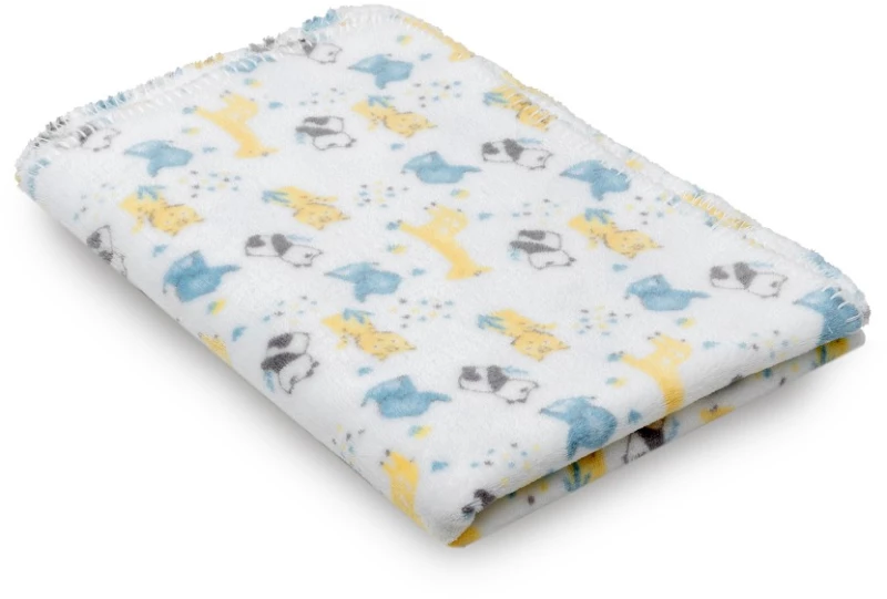 Interbaby Κουβέρτα Αγκαλιάς 80X110 Coral Flecce Animals Grey