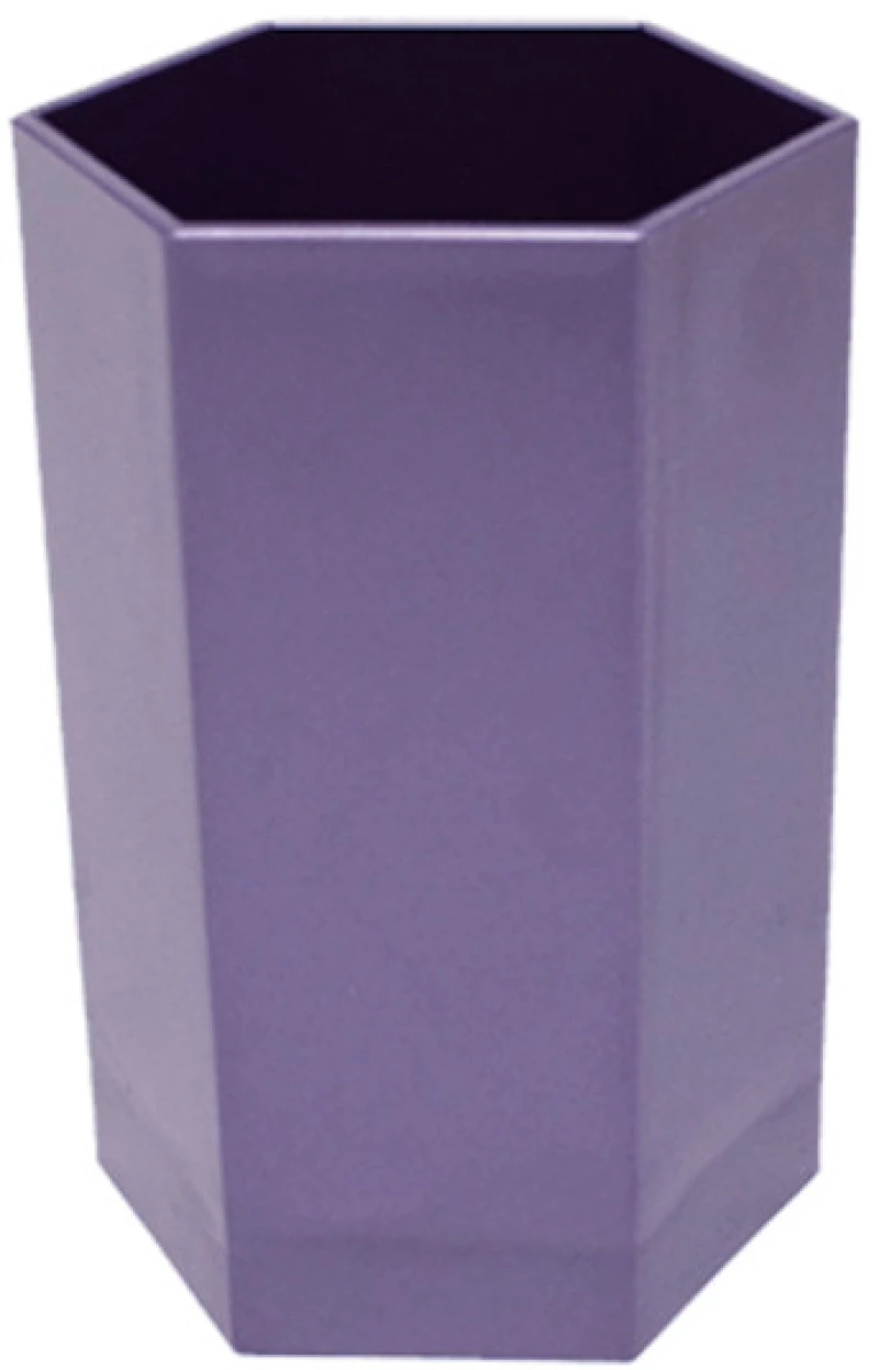 Metron Μολυβοθήκη Πλαστική Πολύγωνη  7x11cm Μεταλλικό Μωβ 094053