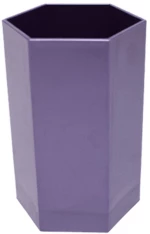 Metron Μολυβοθήκη Πλαστική Πολύγωνη  7x11cm Μεταλλικό Μωβ 094053