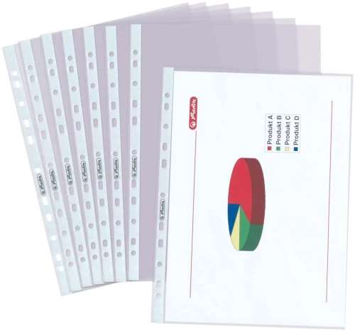 Herlitz Extra Strong Ζελατίνες mε Τρύπες Premium PP A4-10 Τμχ