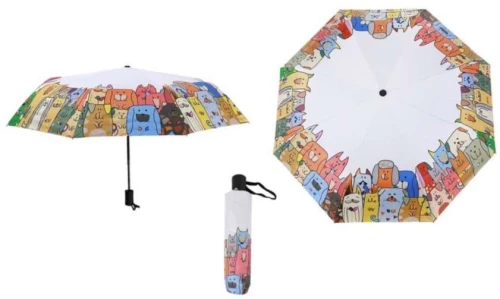Ομπρέλα Total Gift Αυτόματη Stay Pawsitive 20cm ( open 88cm)