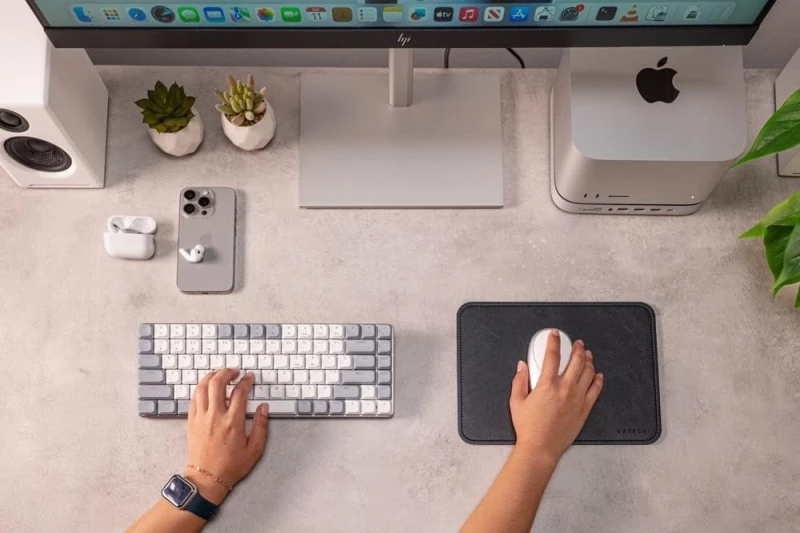 Mouse Pad Satechi Vegan-Leather από Premium Vegan Δέρμα - Black (ST-LMPK)