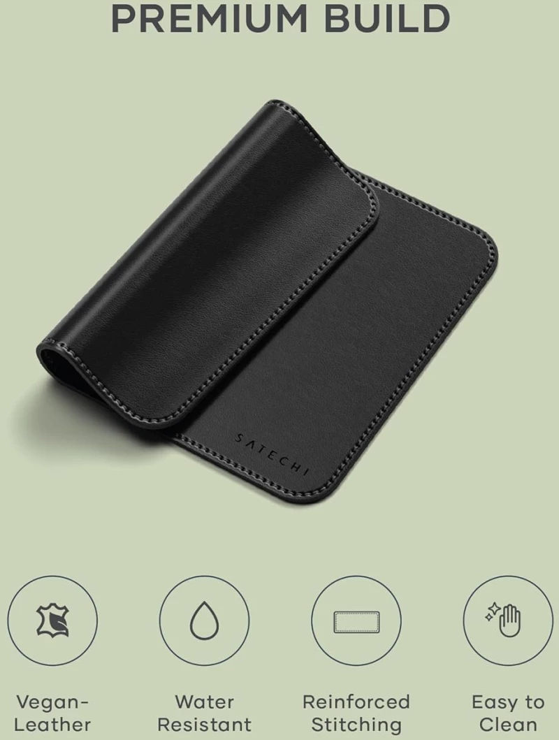 Mouse Pad Satechi Vegan-Leather από Premium Vegan Δέρμα - Black (ST-LMPK)