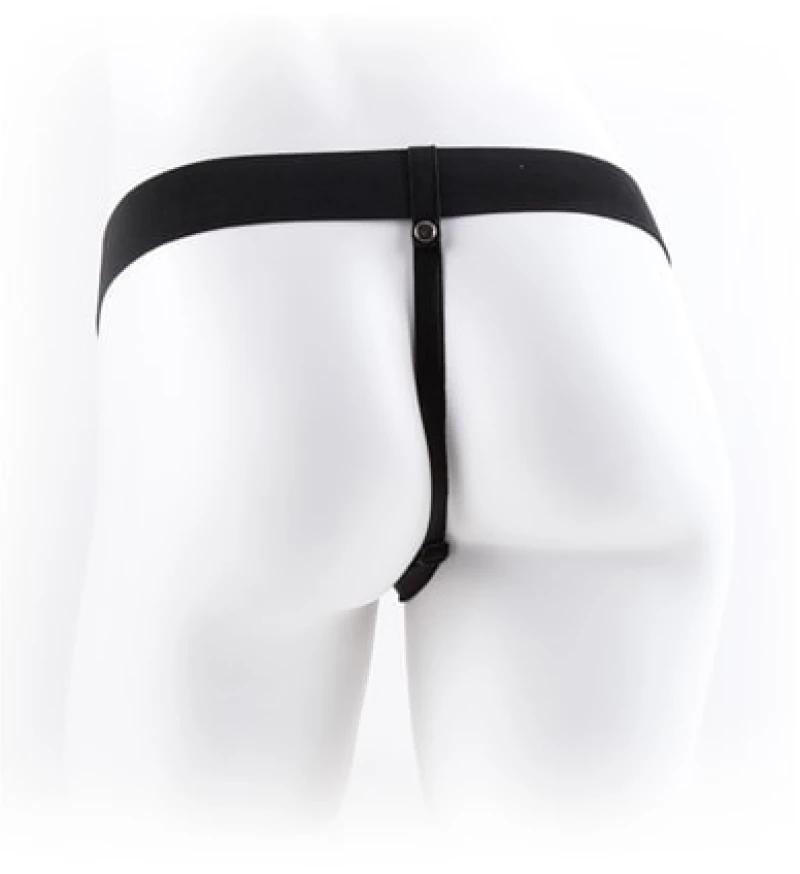 Κούφιο Strap-On με Όρχεις Fetish Fantasy Series 18cm Μπεζ