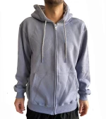 STRANGEL STRANGEL HOODED FULL ZIP 2028-DARK CIEL
