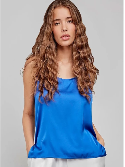 Gisela Γυναικείο Τοπ Πυζάμας Σατέν-Viscose Regular Fit 2/20261Tblue