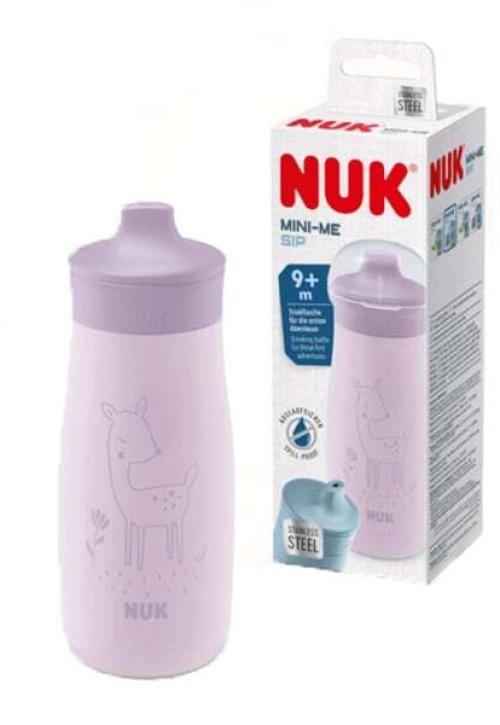 NUK Cup Mini-Me Sip Από Ανοξείδωτο Ατσάλι Για 9+ Μηνών Σε Μωβ Χρώμα 300ml  [10.225.325]