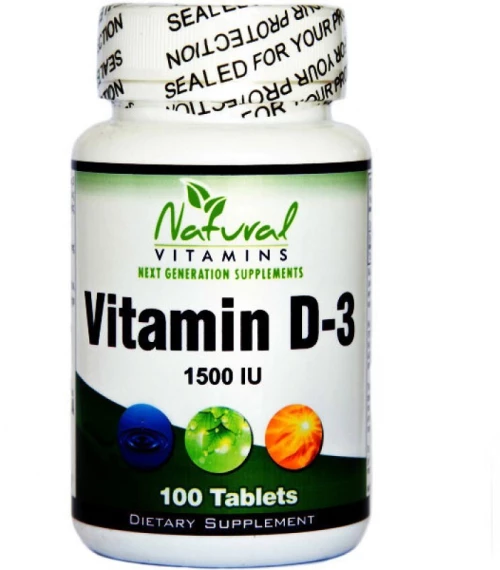 NATURAL VITAMINS D3 1500IU, Συμπλήρωμα Διατροφής Με Βιταμίνη D3 1500IU 100 Δισκία