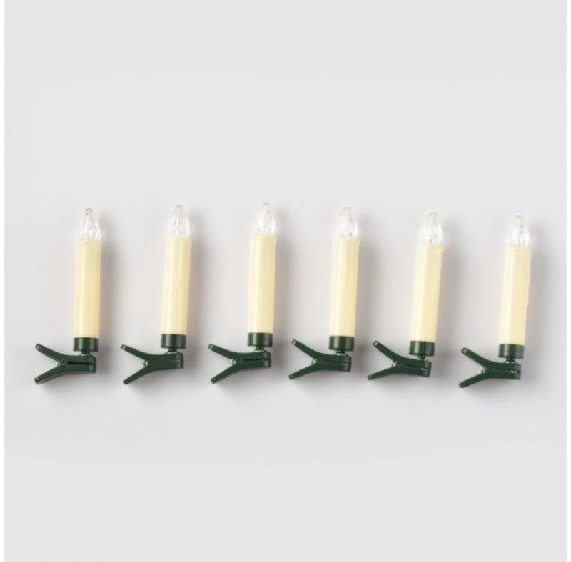Σετ 6 Διακοσμητικά Κλίπ Λαμπάκια LED 0,06W IP20 6xAAA 3000K Λευκό  X0761121 Aca X0761121 Λευκό