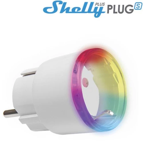 Έξυπνη Πρίζα 12Α Δακτύλιος LED Wi-Fi Shelly Elvhx Shelly Plus Plug S White Λευκό