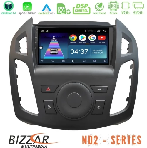Bizzar ND2 Series 8Core Android14 2+32GB Ford Transit Connect 2013-2018 Navigation Multimedia Tablet 9" Με Carplay & Android A U-ND2-FD2854