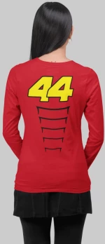 Lewis Hamilton Ferrari W Μακρυμάνικο T-Shirt (Wings) - BLACK