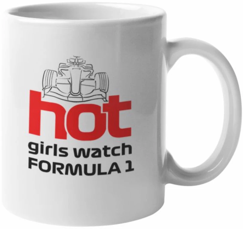 Hot Girls Watch F1 Κεραμική Κούπα - White