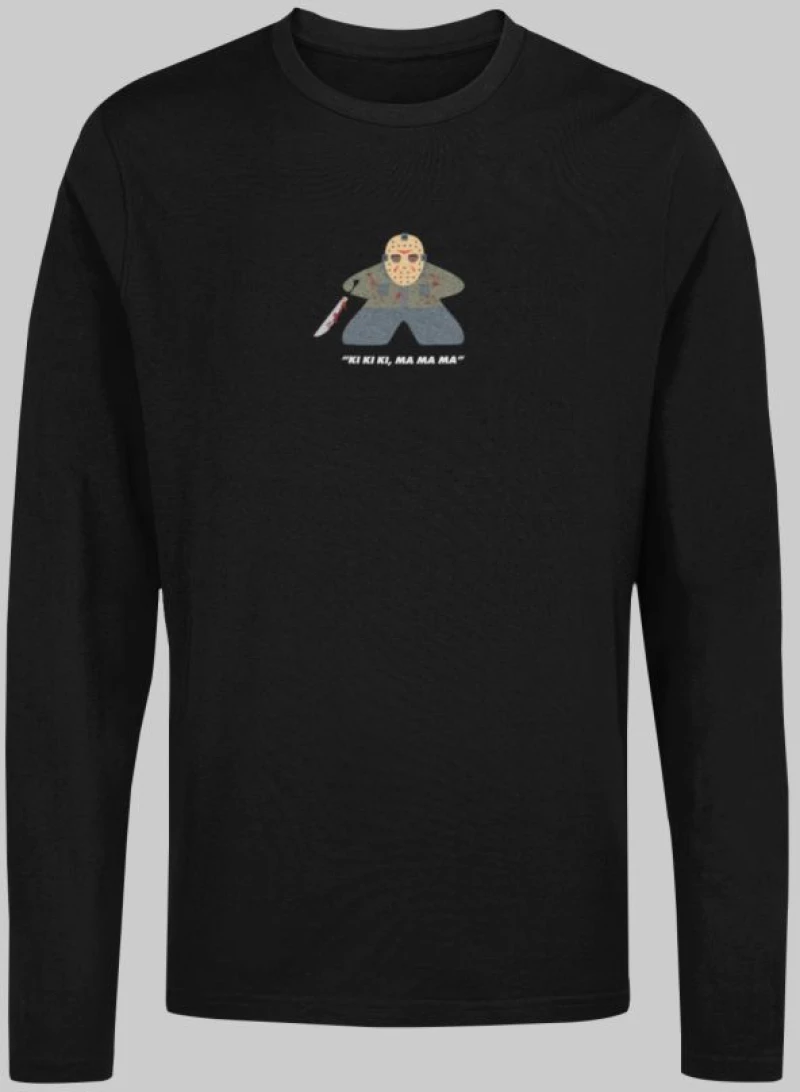 Jason Voorhees Meeple Μακρυμάνικο T-Shirt - BLACK
