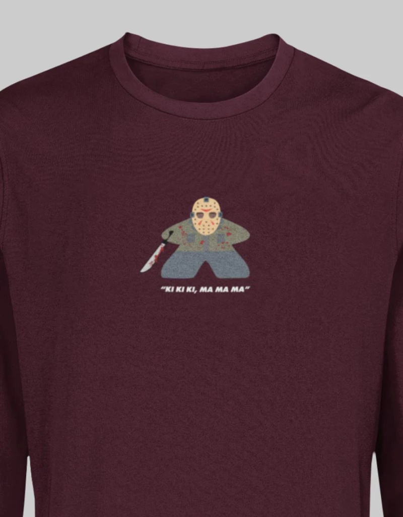 Jason Voorhees Meeple Μακρυμάνικο T-Shirt - BLACK