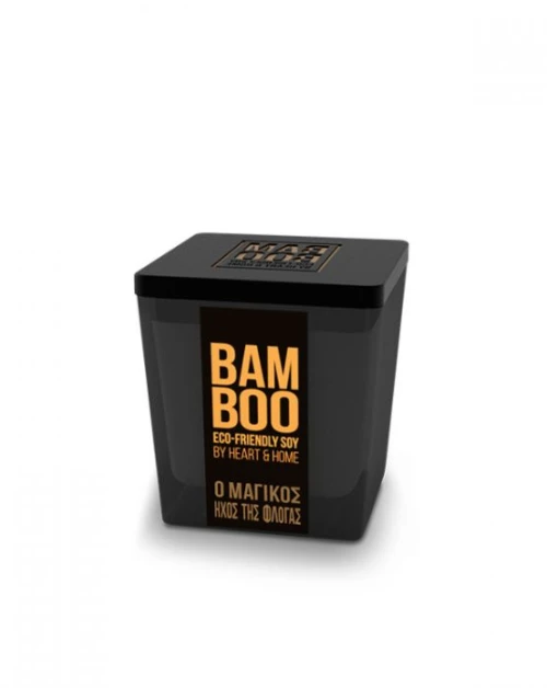 Heart & Home Κερί Bamboo 80gr “Ο Μαγικός Ήχος Της Φλόγας”