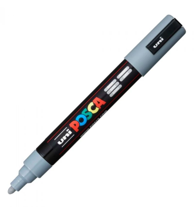 Uni Μαρκαδόρος Posca PC-5m Grey 1.8-2.5mm