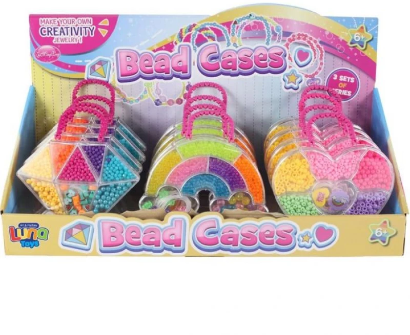 Luna Toys Χάντρες Σε Κουτί Τσαντάκι 3 Σχέδια