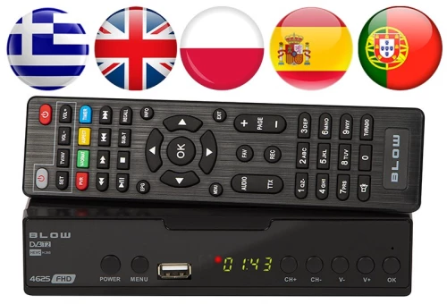 DVB-T2 decoder BLOW 4625FHD H.265 H.265 V2 tuner