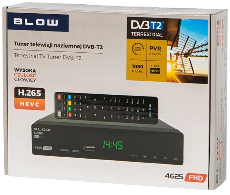 DVB-T2 decoder BLOW 4625FHD H.265 H.265 V2 tuner
