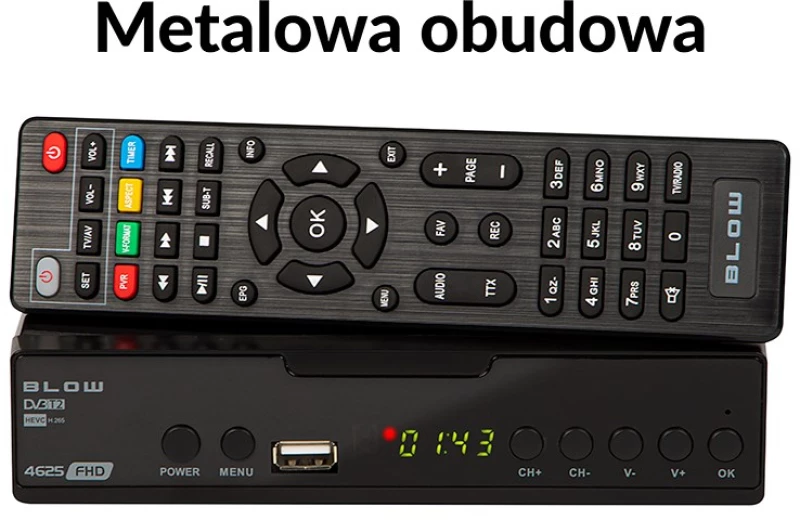 DVB-T2 decoder BLOW 4625FHD H.265 H.265 V2 tuner