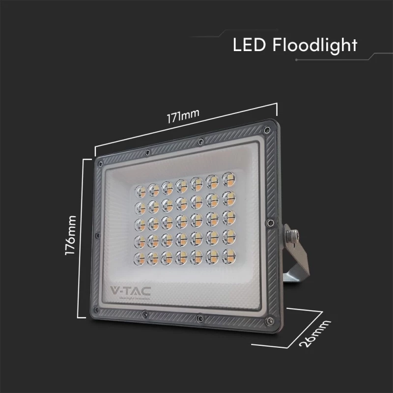 V-TAC 100W SMD LED Spotlight  LED σκούρο γκρι χρώμα CCT 3in1 IP65