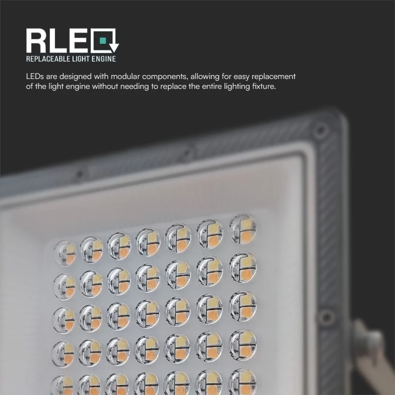 V-TAC 100W SMD LED Spotlight  LED σκούρο γκρι χρώμα CCT 3in1 IP65