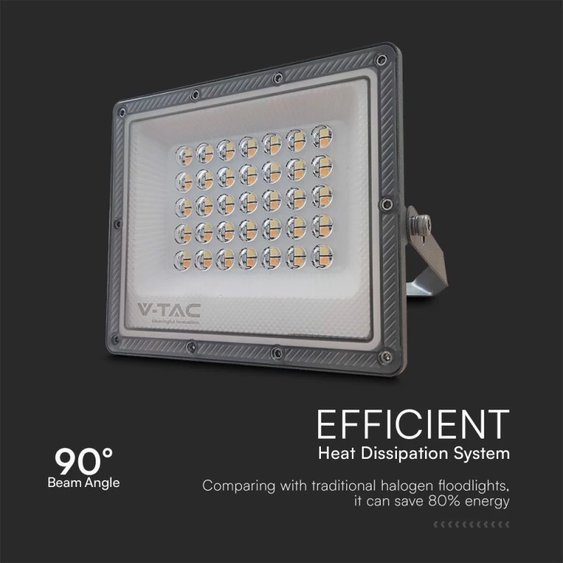 V-TAC 100W SMD LED Spotlight  LED σκούρο γκρι χρώμα CCT 3in1 IP65