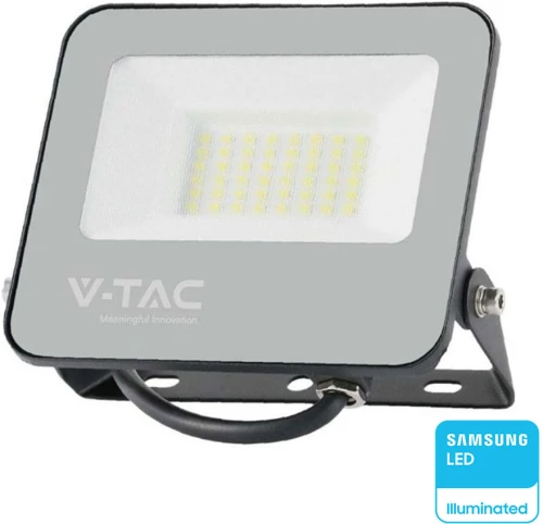 V-TAC Προβολέας LED SMD 30W 4800lm IP65 Samsung Chip Γκρί Σώμα Γκρι Γυαλί Φυσικό Λευκό 23692