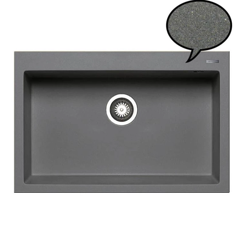 Νεροχύτης Κουζίνας Pyragranite Istros 76x50 εκ. 1B Iron Grey