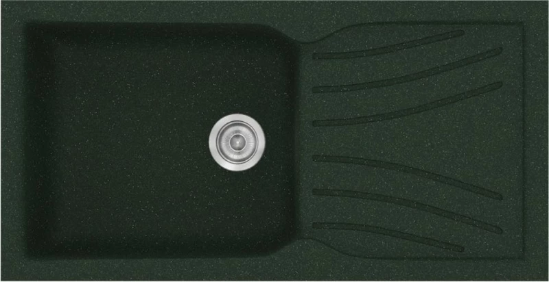 Νεροχύτης Κουζίνας Sanitec Classic 324 Ένθετος 100x50 εκ. Granite Green
